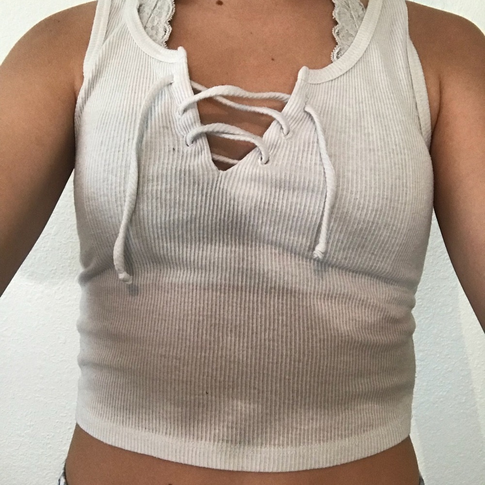 Cute white tank top